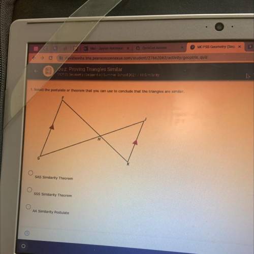 I Sect the postulate or theorem that you can use to condude that the triangles are similar.

SAS S