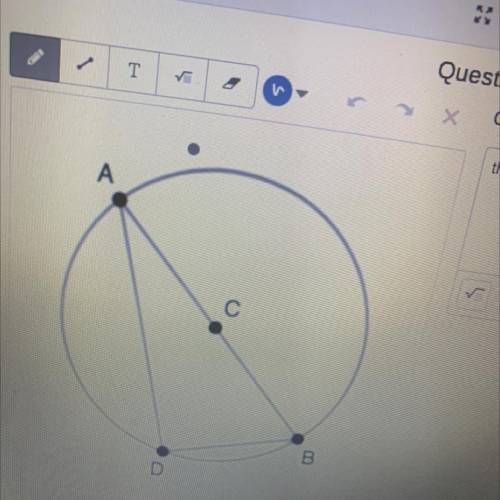 Given AB is a diameter, find the measure of ADB
please help URGENTTT