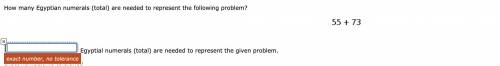 How many Egyptian numerals (total) are needed to represent the following problem?