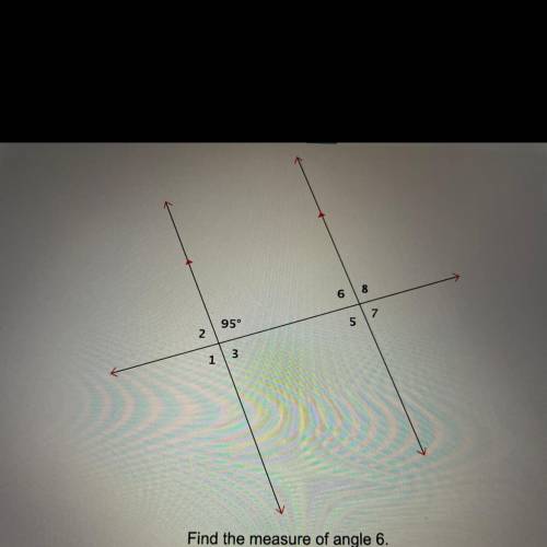 I will give BRAINLIEST to the correct answer 
Find the measure of angle 6.