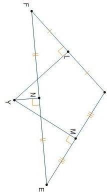 Point Y is the circumcenter of triangle DEF which statement is true about point Y