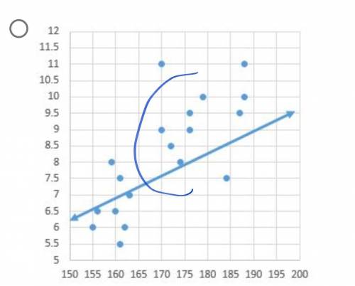 Which line of best fit is the best choice for the data given below?