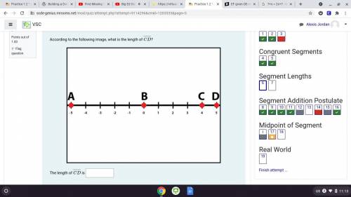 According to the following image, what is the length of CD