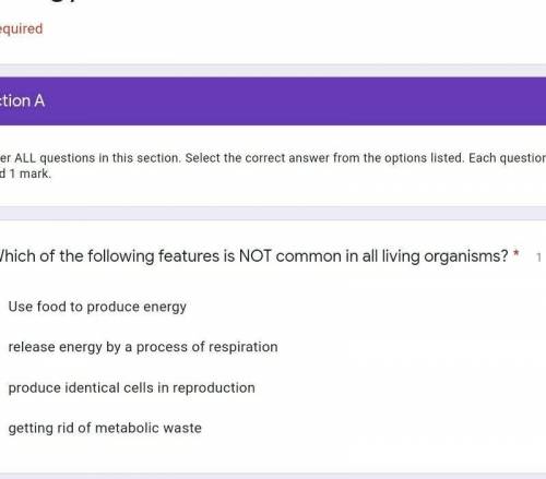 Which of the following features is NOT common in all living organisms?​