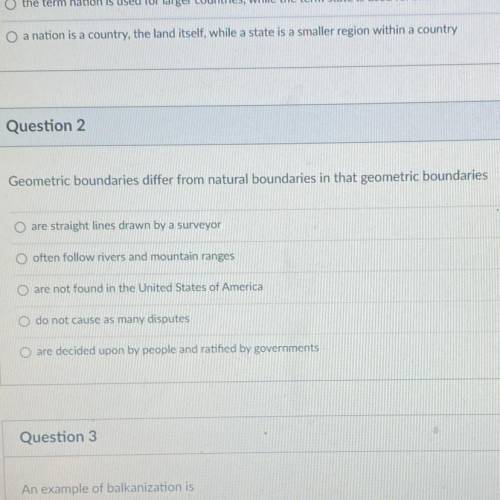 PLEASE HELP ASAP

Geometric boundaries differ from natural boundaries in that geometric boundaries