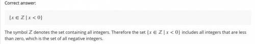 Which of the following uses set builder notation to denote the set of all negative integers?

Answe