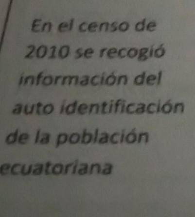 Información del todentificación che la poblacion euatoriana​