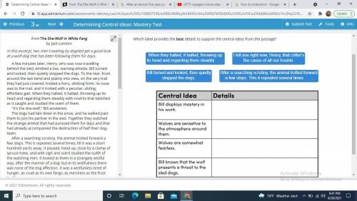 Which label provides the best details to support the central ideas from the passage?