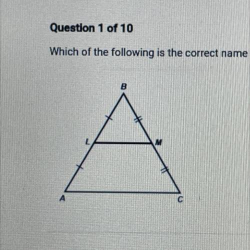 Which of the following is the correct name for LM in ABC below?

A. Altitude
B. Angle bisector
C.