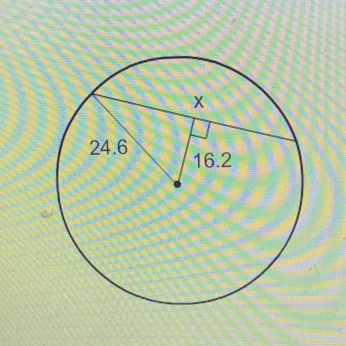 What is the value of x to the nearest tenth? 
A) 29.5
B)18.5
C)37.0
D)40.8