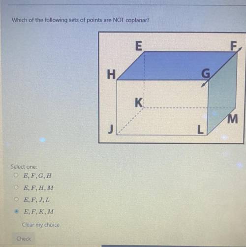 Which of the following sets of points are NOT coplanar?