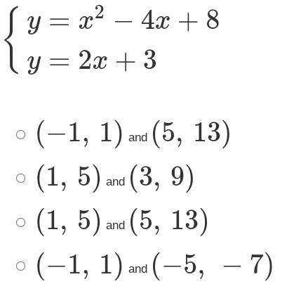 What are the solutions to the system of equations?