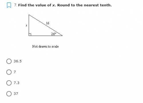 Find the value of x. Round to the nearest tenth.