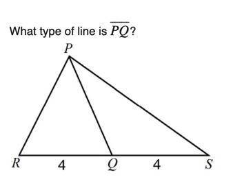 What type of line is PQ⎯⎯⎯⎯⎯⎯⎯⎯?