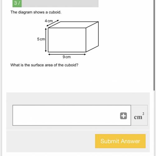 How to find the surface area of a cuboid