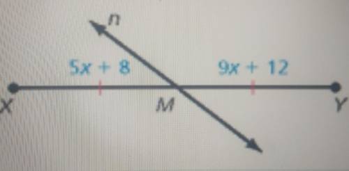 Find the length of line segment XY, assuming that M is the midpoint of XY​