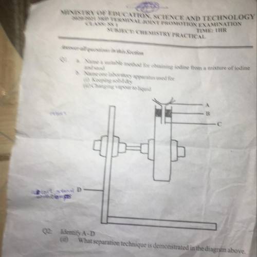 MINISTRY OF EDUCATION. ONCE AND TECHNOLOGY

20) TRMINATION PROMOTION EXAMINATION
CLASS
SOCCHEMISTR