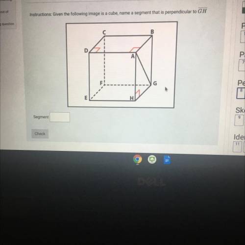 Perpendicular lines 
What is the segment