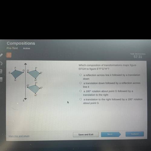 Which composition of transformation maps figure EFFH to figure E'F’G’H’