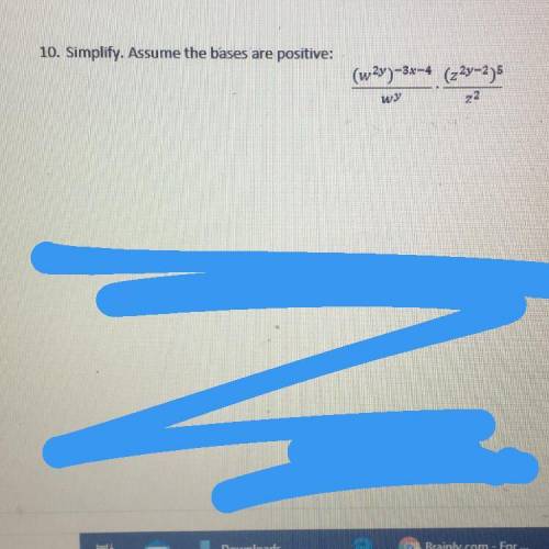 Simplify the answer and show your work plz