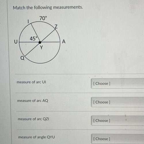 Math the following measurements