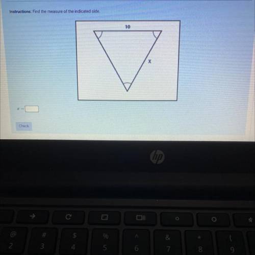 Find the measure of the indicated side