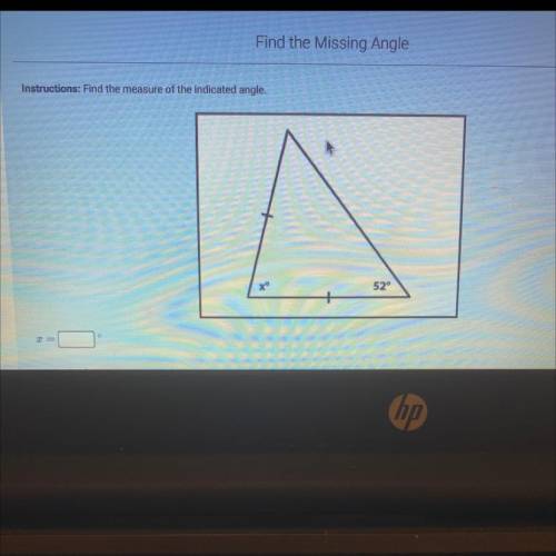 Find the measure of the indicated angle