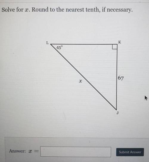 Solve for x. round to the nearest tenth,if neccessary.​