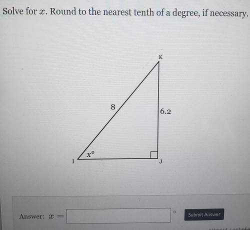 Solve for x. Round to the nearest tenth, if necessary.​