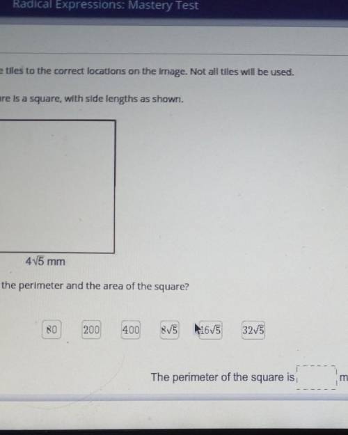 Drag the tiles to the correct location on the image.Not all tiles will be used.​