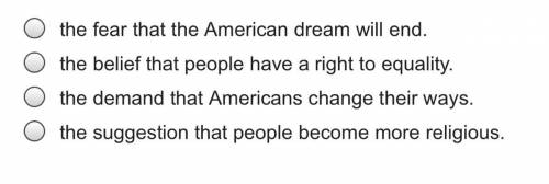 In The American Dream the speaker’s argument that Americans must come together as equals is suppo