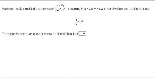 Marina correctly simplified the expression , assuming thatHer simplifed expression is below.