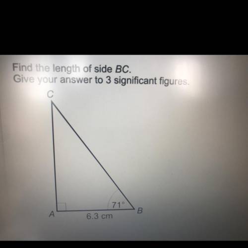 Find the length of side BC give your answer to three significant figures