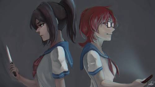 Deleting my account so here's Senpai and Ayano and Info-Chan