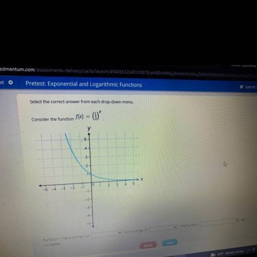 T

Consider the function
у
4
3
2-
3
2.
4
5
-1
-3
-5 -4
-2
-2-
-3-
4
as x
The function
and a range