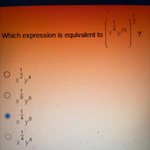 Which expression is equivalent to this question? Help pls