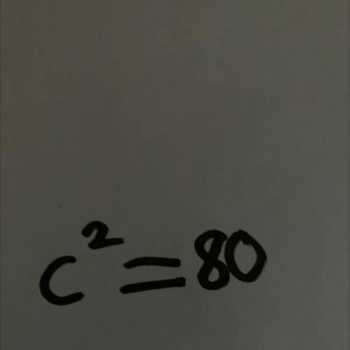 I need to make c square into c but how do I divide 80 by the square?