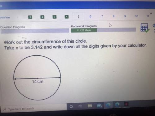 79

Work out the circumference of this circle.
Take a to be 3.142 and write down all the digits g