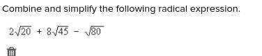 Combine and simplify the following radical expression.