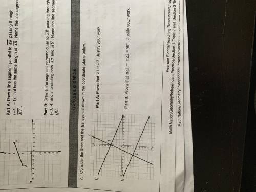 Consider the lines and the transversal drawn in coordinate plane below.