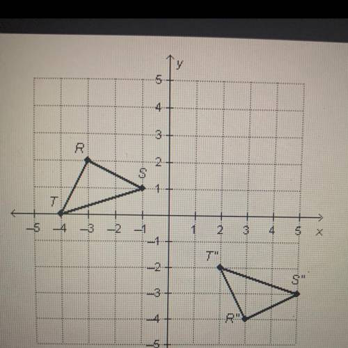 Which sequence of transformations could be used to

map triangle RST onto triangle RST?
rx-axis