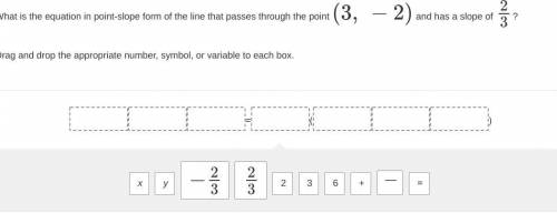 10 POINTS PLEASE I NEED THIS!!! :) What is the equation in point-slope form of the line that passes