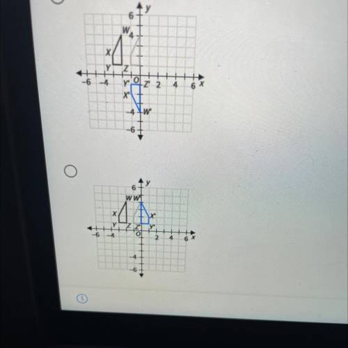 3. The vertices of trapezoid WXYZ are W(-2, 4), X(-3, 2), Y(-3, 1), and Z(-2, 1).

Which figure sh