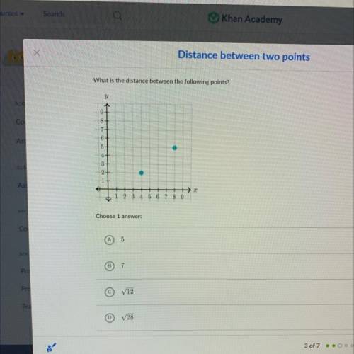 What is the distance between the following points?
WILL GIVE BRAINLIEST!!