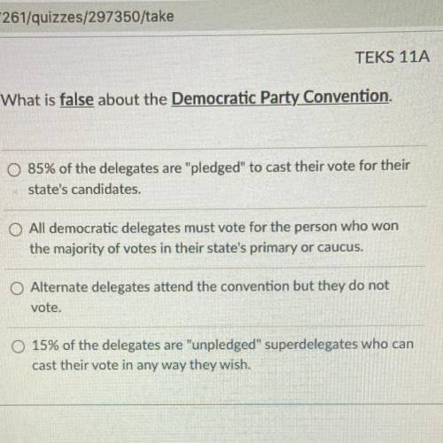 What is false about the Democratic Party Convention.