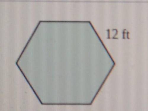 Find the area of the regular polygon​