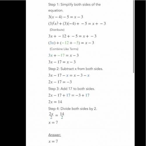 3 ( x - 4) - 5 = x -3