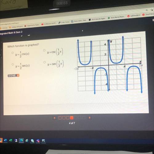 Which function is graphed?
(Help please)