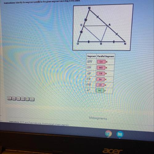 *** I NEED HELP PLEASE HELP YOUR GIRL OUT LOL**

Identify the segment parallel to the given segmen