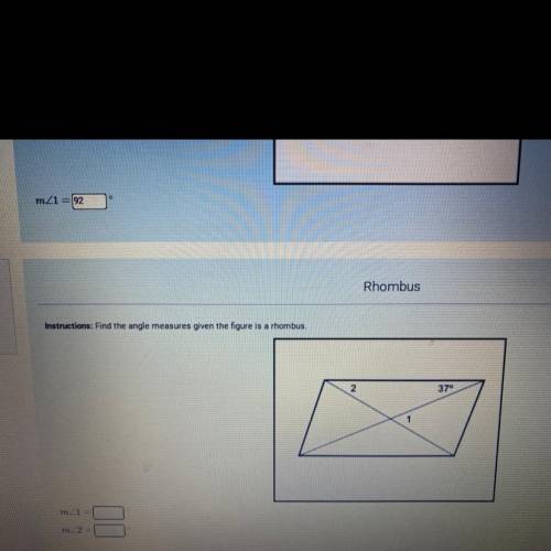 Find the angle measures given the figure is a rhombus